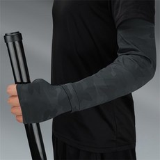 冰絲袖套 涼感 寬鬆 大碼 騎行 手臂套 防曬袖套 063, 1個, 迷彩灰,M, 迷彩灰