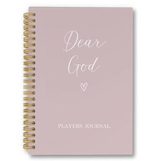 Laveliabel 핑크 기독교 나선형 노트 친애하는 하나님 성경 저널링 여성용 플레이어 저널 종교 선물 대학 유선 학교 사무용품용 14 x 21.1cm(5.5 8.3인치