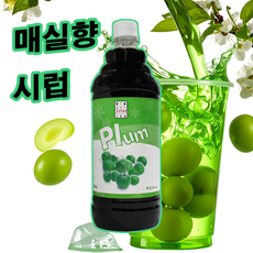 이안스 TOM 매실 시럽 1000ml 음료 스무디 탄산 칵테일 카페 시럽, 1L, 1개