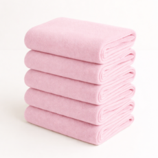아크디 먼지없는 가벼운 극세사 수건, 핑크, 5개