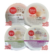햇반 작은공기 4종 혼합, 32개, 130g