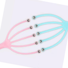 두피 혈액순환 마사지기 스트레스 타파 선물용, 핑크