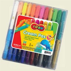 크림 파스 24색 파스텔볼펜 파스텔캐리어 똑템, 1개