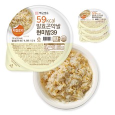 빼고비움 최저 칼로리 100g당 39kcal 발효곤약쌀현미밥39, 150g, 4개