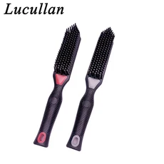 호환Lucullan 전문 고무 애완동물 제모 브러시 삼각형 웨지 팁 - 머리카락을 함정하고 제거하는 강모, 01 1Grey1Red Remover