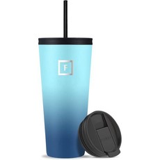 아이언 °플라스크 클래식 텀블러 - 진공 단열 스테인리스 스틸 물병 이중 벽 음료 컵 여행 머그 미드나잇 블랙 24온스 솔리드 뚜껑, 32 oz 솔리드 뚜껑