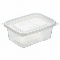 버디팩 죽/반찬/도시락 밀폐 사각 용기 800ml (투명 밀프렙 전자렌지OK), 1개, 50세트