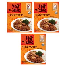 더온 닭갈비덮밥 플러스 세트 전투식량 발열도시락 물없이 불없이 줄만 당기면 OK 비상식량 야전 등산 캠핑, 3개, 480g