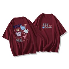 여성용 루즈핏 반소매 티셔츠 2025년 여름 대형 디자인 유니크 상의