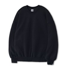 OCELOT D16 기모 스탠다드 무지 맨투맨티 블랙 278567