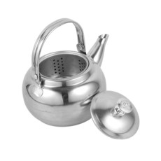 BESTOYARD 인퓨저가 있는 스테인리스 스틸 찻주전자 14cm 스토브 탑 단열 루즈 티 주전자 호루라기 커피 서버 온수 냄비 캠핑, BESTOYARD 인퓨저가 있는 스테인리스 스틸 찻주전, 1개