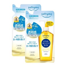 일본 코세 소프티모 화이트 클렌징 오일 리필 210ml x 2개