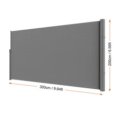 수축식 방수 파티오 스크린 UV 30+ 룸 디바이더, 01 200X300cm Gray