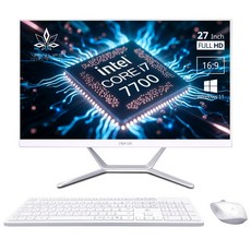 뷰라이프 27형 일체형PC 인텔i7-7 정품 윈도우11 Pro 포함 무선키보드마우스 증정, i7-7세대, WIN11 Pro, 1TB, 16GB, 화이트