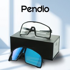펜디오 새틴 고글 Pendio 스포츠 자전거 고글 변색렌즈, 블랙, 1개