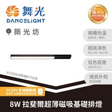 舞光 8W/15W 拉斐爾超薄磁吸基礎排燈, 1個, 8W｜拉斐爾超薄磁吸基礎排燈,黃光 3000K, 黃光 3000K
