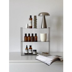 스테인리스 진열장 틈새 수납 모듈 조립식 다용도 거실, 1단, 3단 (봉 머리)