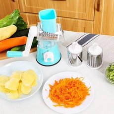 주방 커터 강판 야채 수동식 다기능 롤러 감자 기계, 녹색, 1개