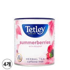 테틀리 썸머베리&로즈힙 라운드티백, 4개, 20개입