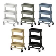 이케아 RASKOG 대형 35x45x77cm 기저귀 수납정리 미용실 다용도 주방, 옐로우, 1개