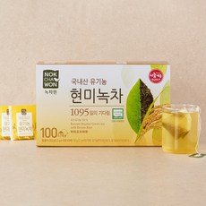 [녹차원] 국내산 유기농 현미녹차 100T, 1개, 100개