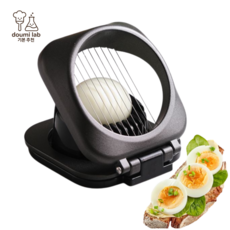 2가지 기능 스테인리스 계란 슬라이서, 1개, 블랙