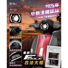 SYM AJ Fiddle 合法魚眼 LED 大燈總成, 1個, FIDDLE 星爵合法大燈款(可驗車),不加購