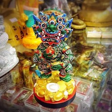 五眼四耳 供尊 吃碳吐金 正財 偏財, 1個, 綠色,S