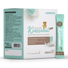 강아지 영양 생균제첨가 순수 국산 스틱 분유 입짧은 뼈건강 마시는 보충 음료 회복, 1세트, 150g, 우유