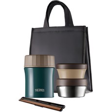 Thermos Plus + Sbanban 保溫飯盒 1140ml TKLG-1150, 1組, 森林綠