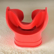 조절기 액세서리 실리콘 수중 딥 BPA 스노클 마우스피스 마우스피스 다이빙 스쿠버 스노클, 빨간