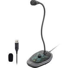 CMTECK USB 컴퓨터 마이크 G009 온라인 채팅을 위한 PC노트북용 노이즈 캔슬링 녹음 데스크톱 홈 스튜디오 팟캐스트 게임 스카이프 음소거 기능이 있는, Dynamic RGB