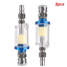 워터 트랩 클리어 필터 공기 물 키트 스레드 오일 인치 수분 페인팅 압축기 분리기 분무기 도구 1/4, 3. 2pcs, 1개