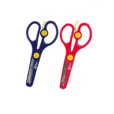 피스코리아 평화 왼손 가위 학생용가위 유아용가위 꼬맹이샵, 혼합색상-이지안전가위, 4개