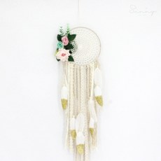 재넌 마크라메 드림캐처 인테리어 모빌 드림캐쳐 골드 감성캠핑 선물