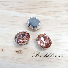 타원글라스 캡보석 백금도금, 7-10mm(30개), 피치, 1개