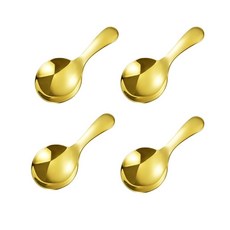 통용 미니 스쿱 스테인리스 스틸 짧은 손잡이 스푼 소금 조미료 디저트 캔디 스쿱(실버), 골드