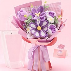 成品手工編織毛線花束家居裝飾, 款式3:如圖所示