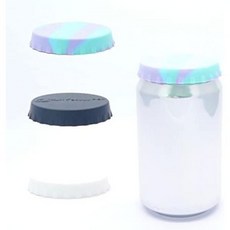 캔마개 유지 덮개 방지 소다음료맥주 저장용 캔 뚜껑 실리콘 스톱퍼 커버 누수 일반 캔에 적합 3개 세트 검정흰색카모플라주 그린, 3 Pack, Black/White/Camouflage Green