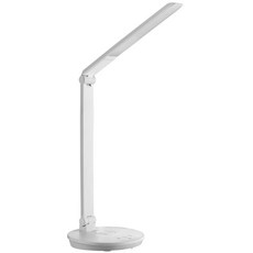 簡約時尚LED檯燈，無線充電，多角度調整，觸控調光，節能護眼, 白色