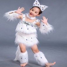 兒童動物表演服裝 波斯貓咪元旦演出服裝 801, 1個, 女款,150