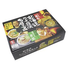 北海道拉麵競賽 鹽味+醬油味+味噌 3件組, 1盒