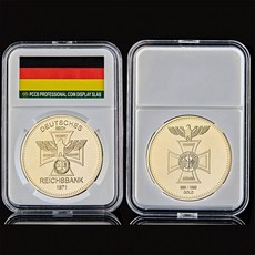 기념주화 1871년 독일 제국은행 금화 독 십자 기호 수집용 동전 캡슐 디스플레이 포함