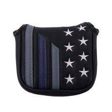 Craftsman Golf Blue Strip 소형 중간 사이즈 하프 말렛 퍼터 헤드 커버 헤드커버 마그네틱 클로저, For Large Mallet, 1개