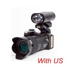 줌카메라 DSLR 디지털 카메라 HD POLO D7300 33 백만 픽셀 자동 초점 전문 비디오 24x 광학 줌 3 렌즈 삼각, 02 D7200 with US Plug, 02 With 8G SD Card, 1개