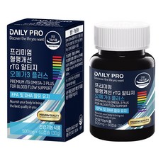 데일리프로 프리미엄 혈행개선 rTG 알티지 오메가3 플러스, 60캡슐, 1개, 60정