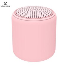 LOKEXING 블루투스 스피커 미니 휴대 오디오 데스크용 휴대용, 핑크, 800mAh