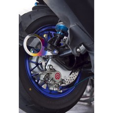 BWSR 四代勁戰 五代勁戰 雙碟 對應 84MM 大螃蟹卡座 加大碟盤 220MM 原廠排骨 卡鉗下移 CF, 1個, 黑色