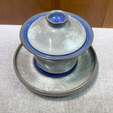 龍泉青瓷 張華 春花秋月 花好月圓 手工冰花蓋碗 容量150ml 遇水化冰 帶收藏證書 禮盒, 商品主圖, 1個