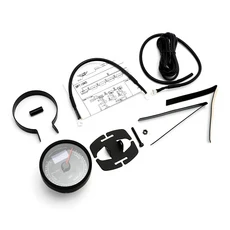 자동차튜닝게이지 튜닝게이지 GReddi LCD 디지털 디스플레이 터보 부스트 수온 볼트 오일 프레스 레이싱 계량기 연료 압력 공기 비율 게이지 7 색, 1개